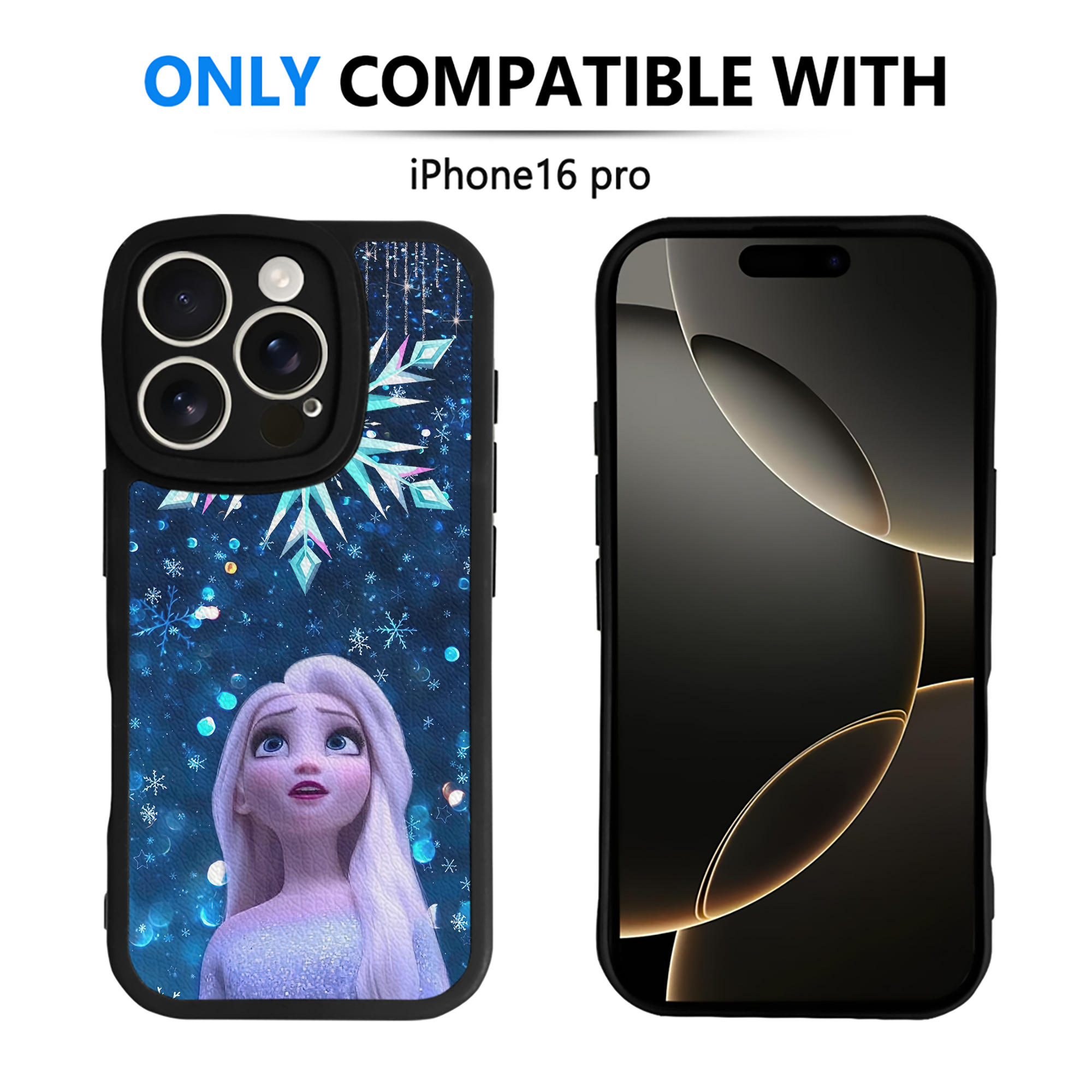 （画像用） アナと雪の女王 アンナ エルサ Frozen Anna Elsa 【iPhone 16シリーズ対応】シリコンスマホケース（レザー調） 材質：シリコン